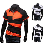 Fashion Men's Slim Fit Casual Polo Shirt T-Shirt Short Sleeve Tee Tops M-XXL