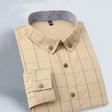 2015 New 100% Cotton Plaid Men Shirt Mens Dress Shirts Slim Fit Social Shirt Men Causal Striped Shirt Men Camisas Hombre M-5XL