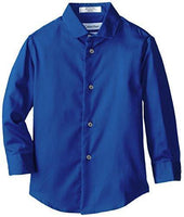 Calvin Klein Boys' Long-Sleeve Sateen Dress Shirt