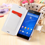 For Sony Z3 Diamond Wallet Case Fashion Women Bling Glitter Rhinestone Cover For Sony Xperia Z3 D6603 D6643 D6653 D6616 D6633