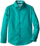 Calvin Klein Boys' Long-Sleeve Sateen Dress Shirt