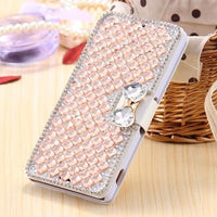 For Sony Z3 Diamond Wallet Case Fashion Women Bling Glitter Rhinestone Cover For Sony Xperia Z3 D6603 D6643 D6653 D6616 D6633