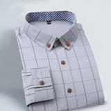2015 New 100% Cotton Plaid Men Shirt Mens Dress Shirts Slim Fit Social Shirt Men Causal Striped Shirt Men Camisas Hombre M-5XL