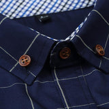 2015 New 100% Cotton Plaid Men Shirt Mens Dress Shirts Slim Fit Social Shirt Men Causal Striped Shirt Men Camisas Hombre M-5XL