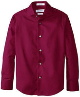 Calvin Klein Boys' Long-Sleeve Sateen Dress Shirt