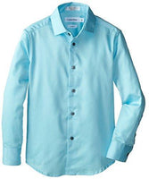 Calvin Klein Boys' Long-Sleeve Sateen Dress Shirt